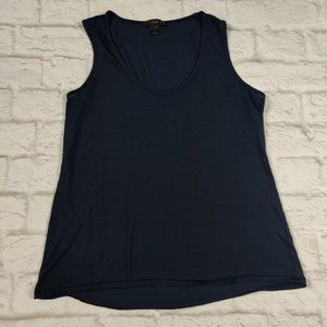 J.Crew womens pullover scoop neck basic essential tank top navy blue preppy sz S